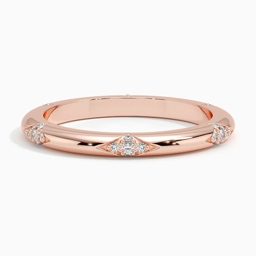 Minimalist Diamond Ring, Dainty Cluster Diamond Band, Stackable Everyday Ring