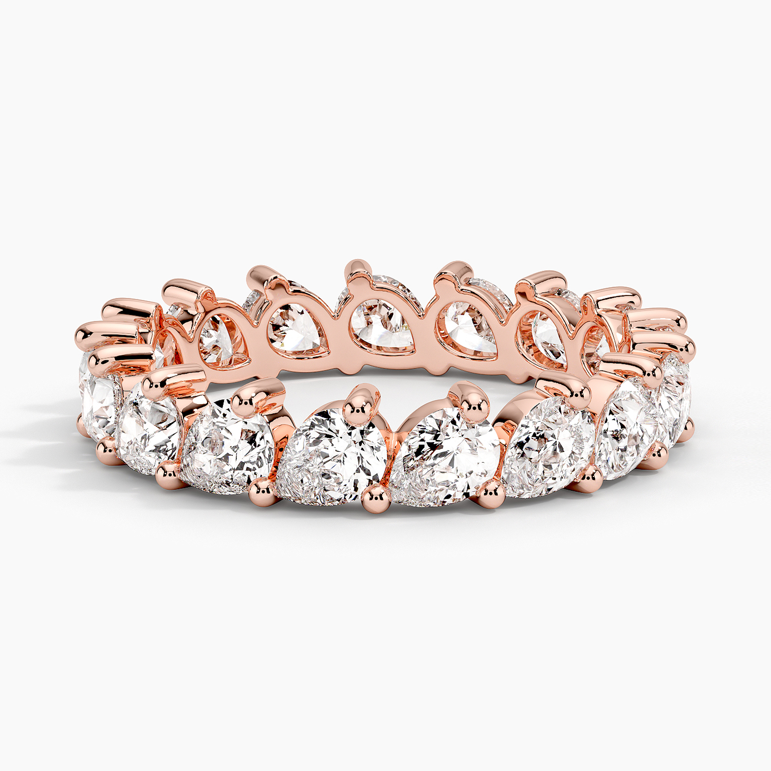 Pear Shape Diamond Eternity Band Ring, Full Eternity Wedding Band, Lab Grown Diamond Anniversary Ring