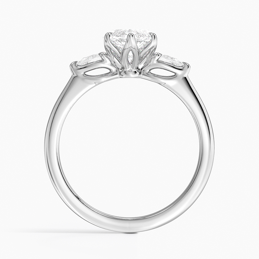 Marquise Cut Diamond Engagement Ring, 3 Stone Marquise Ring, Solid Gold Ring