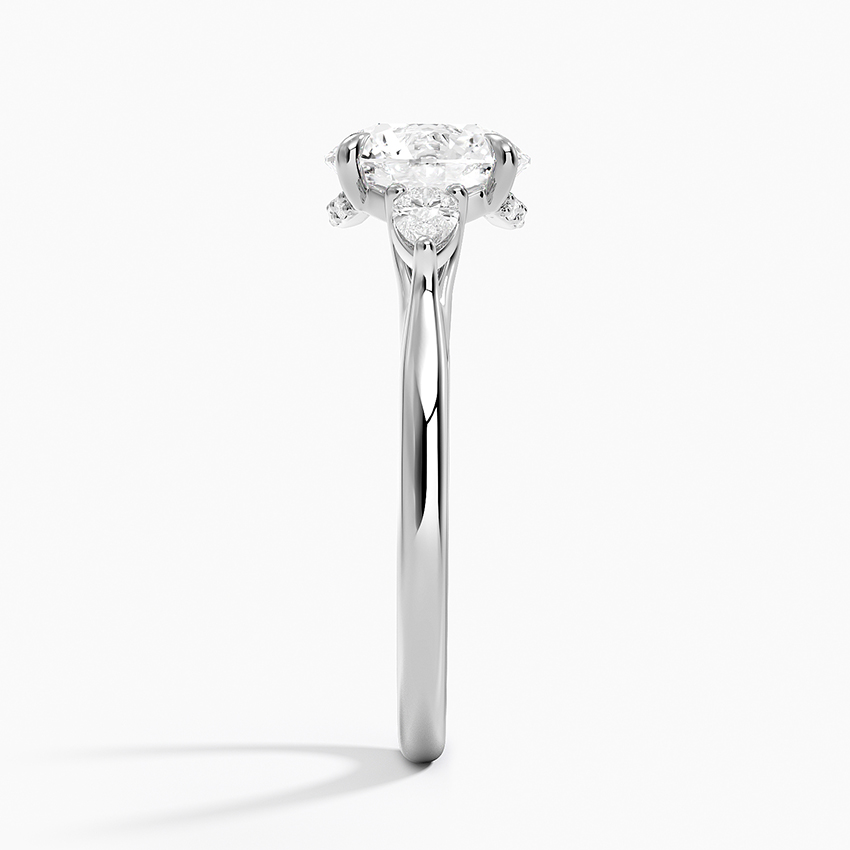 Round Cut Diamond Engagement Ring 3 Stone, Solitaire Diamond Ring, Minimalist Promise Ring