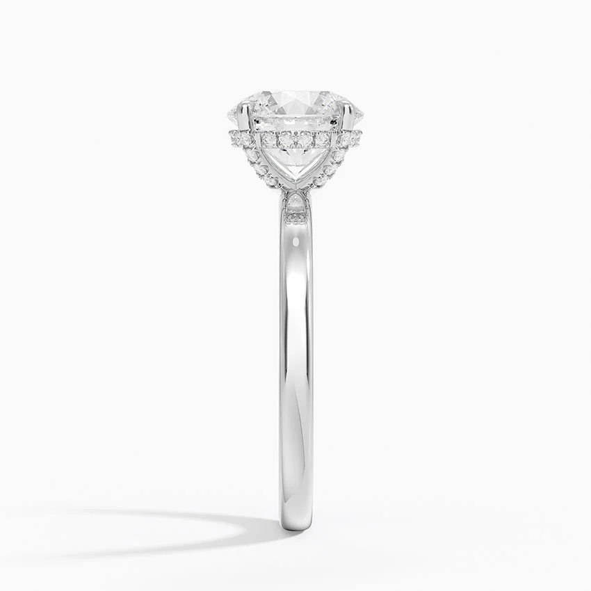 Classic Round Solitaire Diamond Engagement Ring, 4 Prong Setting, Anniversary Gift