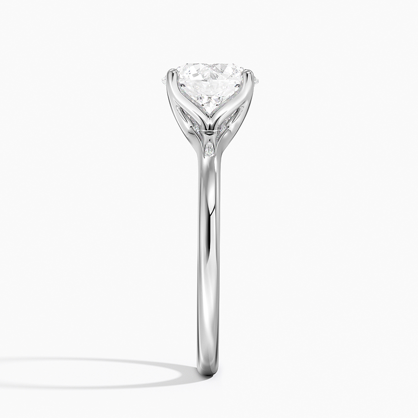 Classic Round Cut Solitaire Engagement Ring, 4 Prong Minimalist Diamond Ring, Timeless Proposal Ring