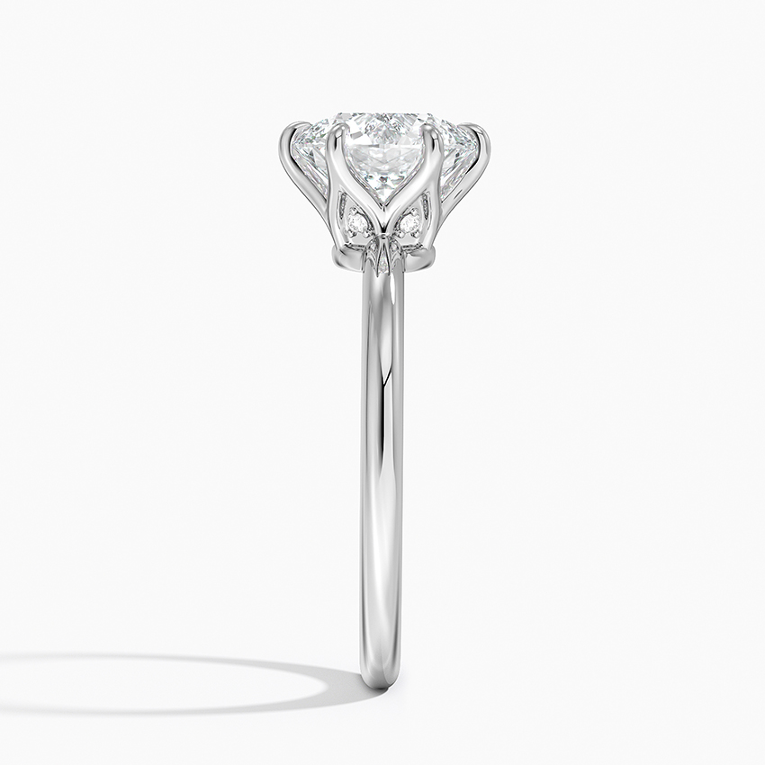 Round Cut Solitaire Engagement Ring, 6 Prong Diamond Ring, Classic Minimalist Bridal Ring