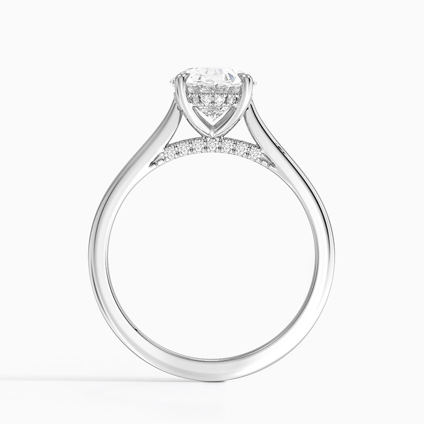 Oval Cut Diamond Engagement Ring, Solitaire Oval Ring, 4 Prong Minimalist Ring