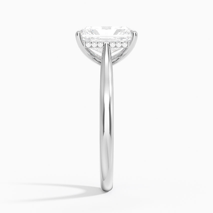Radiant Cut Solitaire Engagement Ring, 4 Prong Diamond Ring, Minimalist Promise Ring,