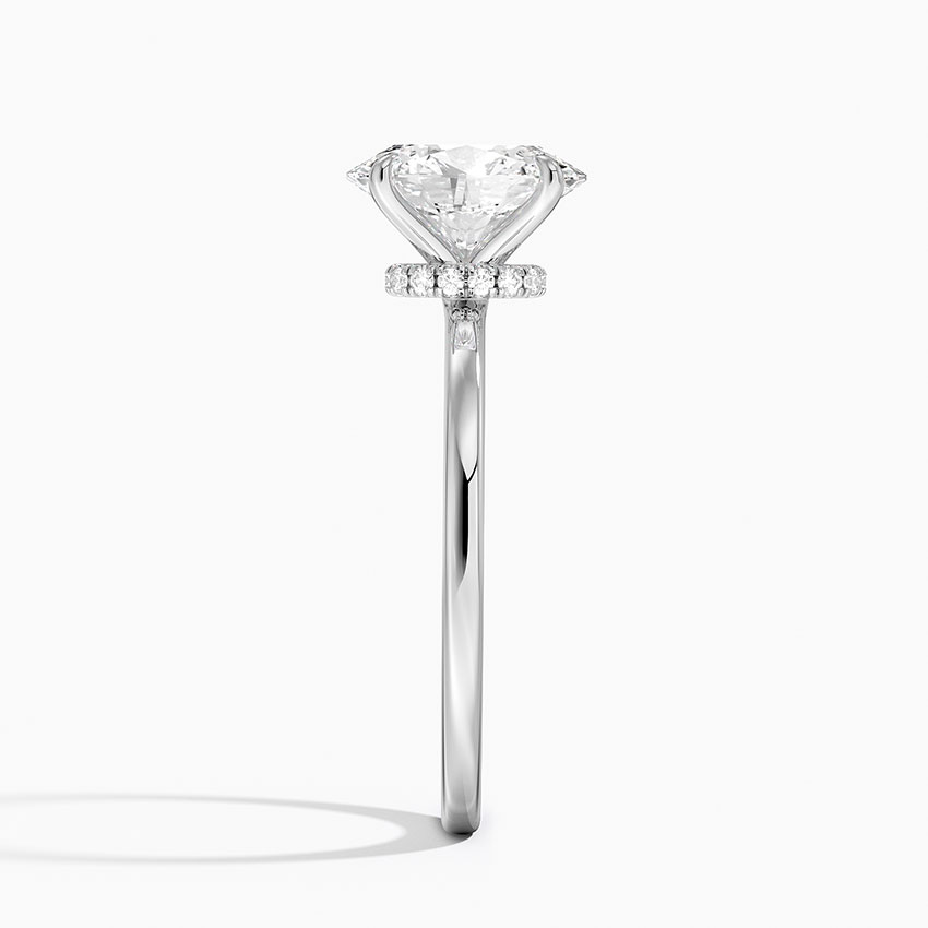 Oval Cut Diamond Solitaire Engagement Ring, 4 Prong Minimalist Ring, Classic Bridal Ring
