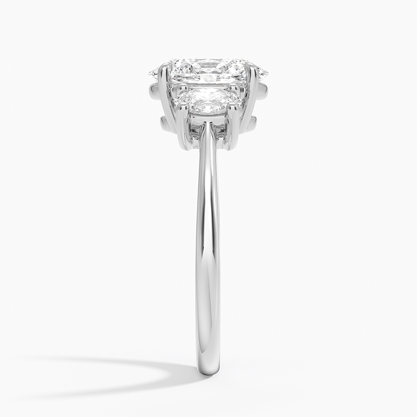 Oval Cut Three Stone Diamond Engagement Ring, Classic Trilogy Ring, Anniversary Promise Ring