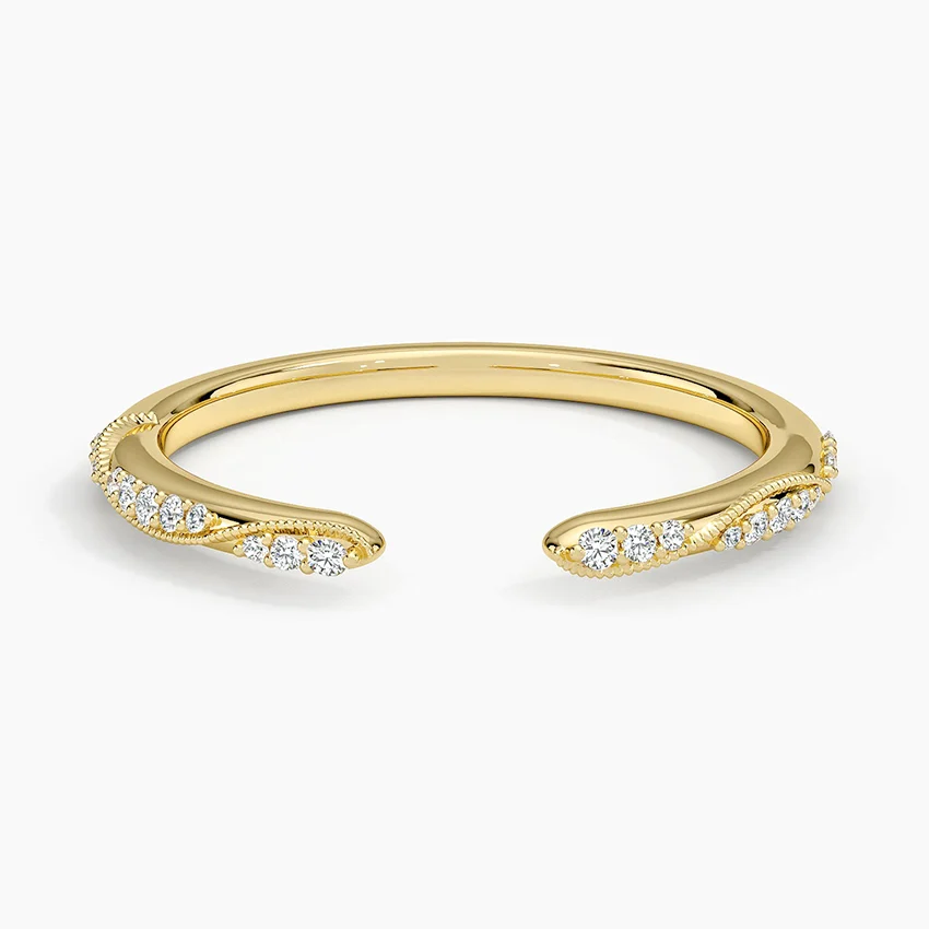 Diamond Open Ring, Minimalist Adjustable Diamond Ring, Wrap Open Ring
