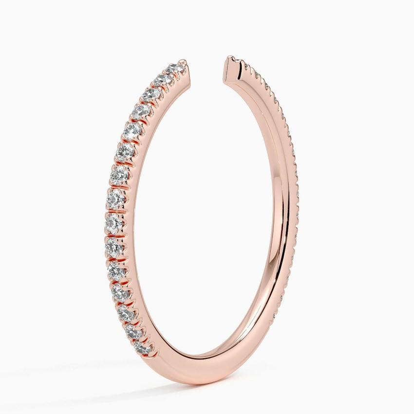 Open Diamond Bangle Bracelet, Minimalist Cuff Bracelet, Gold Diamond Bangle