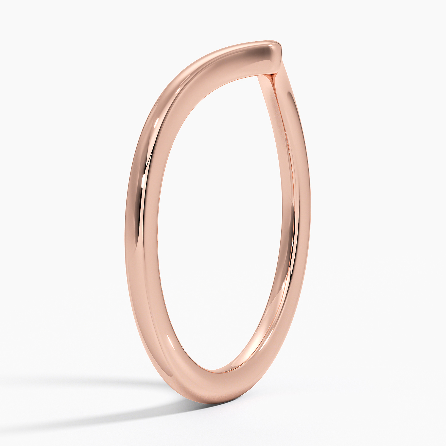 Minimal Chevron V Ring,  Curved Stacking Wedding Band, V Shape Gold Ring