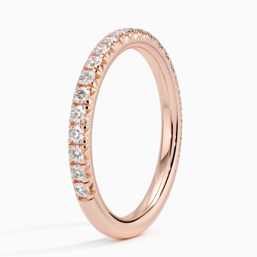 Classic Diamond Eternity Band Ring, Round Cut Wedding Band, Minimalist Stackable Ring