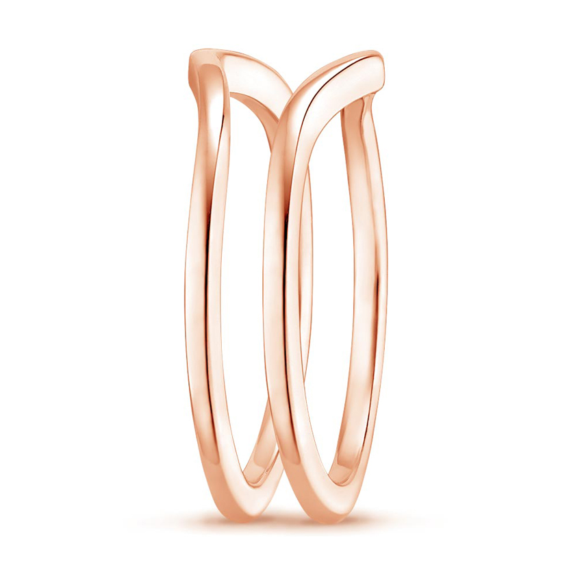 Minimalist V Shape Ring Set, Chevron Stackable Ring, Curved Wishbone Ring