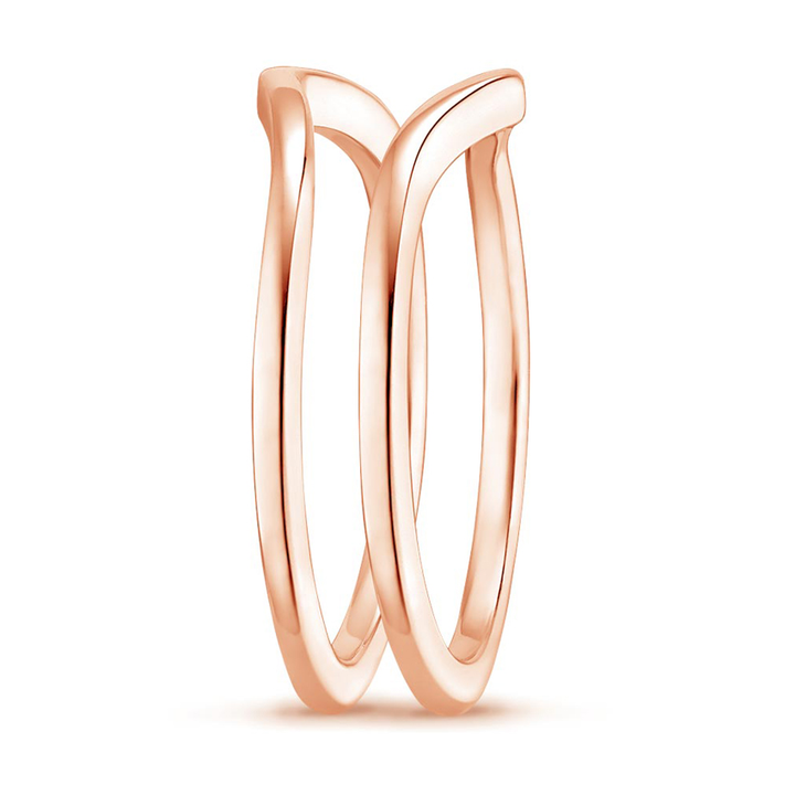 Minimalist V Shape Ring Set, Chevron Stackable Ring, Curved Wishbone Ring