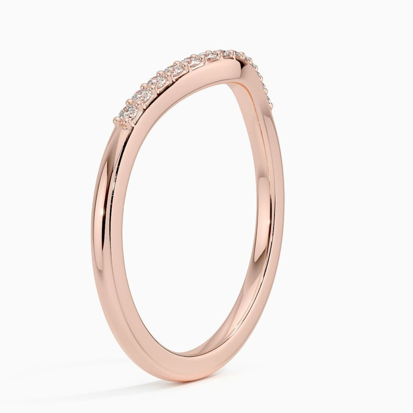 V Shape Diamond Ring, Chevron Wedding Band, Minimalist Stackable Ring