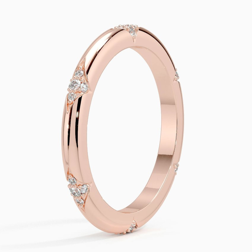 Minimalist Diamond Ring, Dainty Cluster Diamond Band, Stackable Everyday Ring
