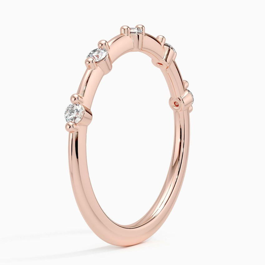 Minimalist Diamond Bezel Ring, Dainty Stackable Diamond Band, Everyday Gold Ring