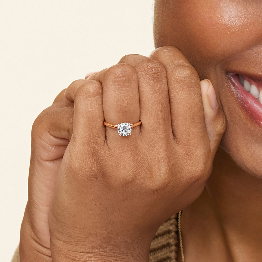 Oval Cut Moissanite Engagement Ring, Split Shank Hidden Halo Ring, Minimalist Bridal Ring