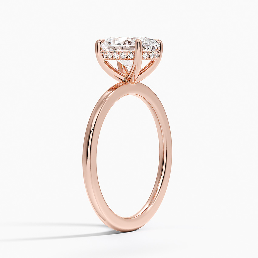 Oval Cut Solitaire Diamond Engagement Ring, 4 Prong Minimalist Ring,Classic Bridal Promise Ring