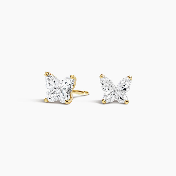 Butterfly Diamond Stud Earrings