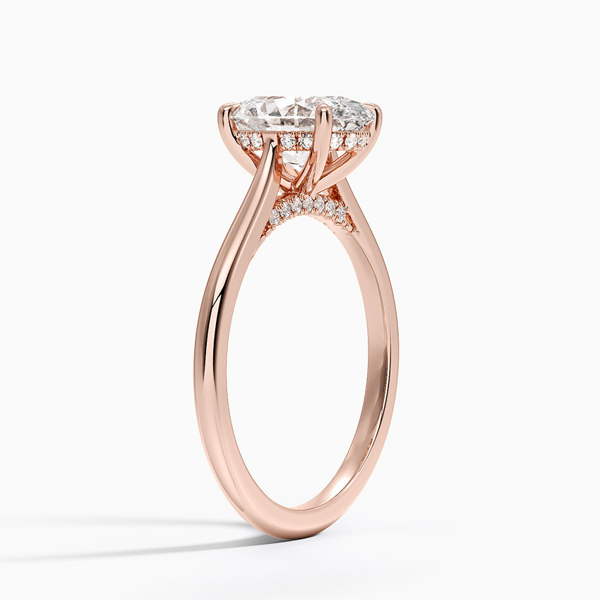 Oval Cut Diamond Engagement Ring, Solitaire Oval Ring, 4 Prong Minimalist Ring
