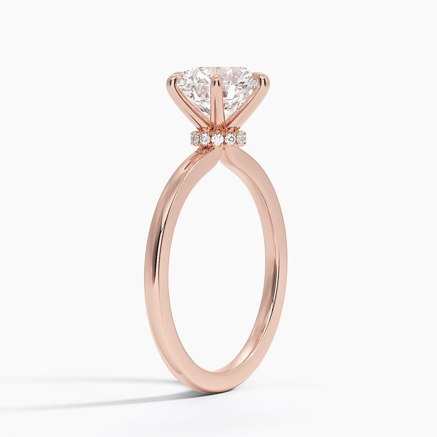 Round Cut Solitaire Engagement Ring, 6 Prong Diamond Ring, Classic Minimalist Bridal Ring