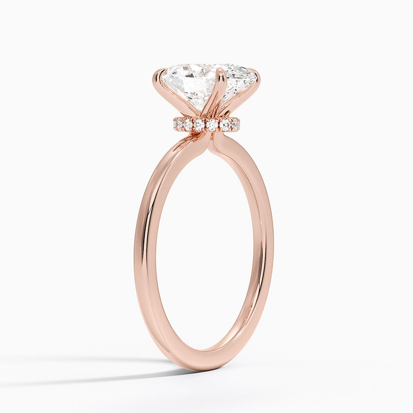 Oval Cut Diamond Solitaire Engagement Ring, 4 Prong Minimalist Ring, Classic Bridal Ring