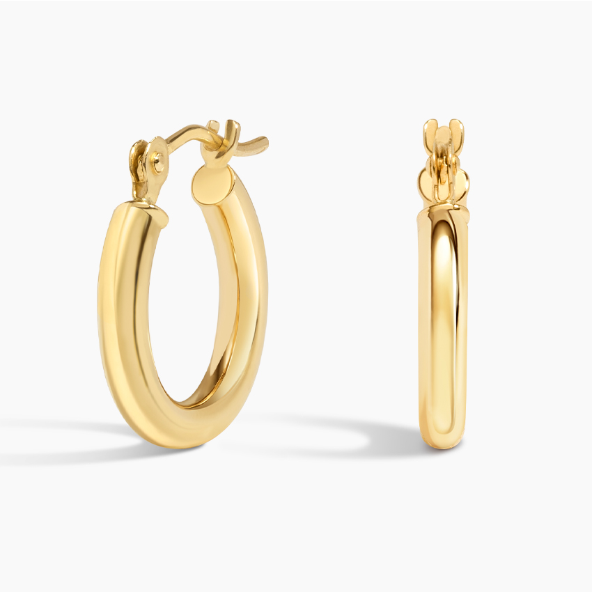 Minimalist Thick Hoop Earrings, Classic Everyday Hoops, Women’s Luxury Jewelry