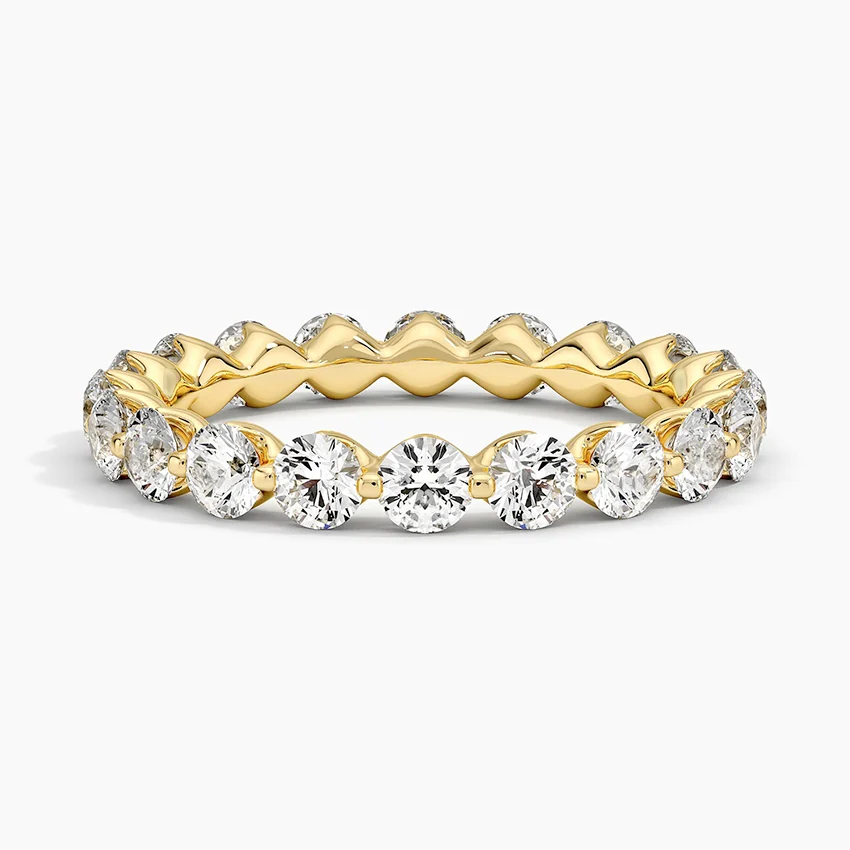 Round Cut Diamond Eternity Ring, Full Eternity Wedding Band, Lab Grown Diamond Ring