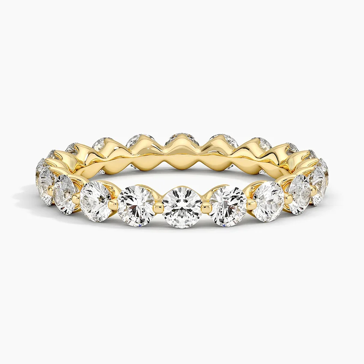 Round Cut Diamond Eternity Ring, Full Eternity Wedding Band, Lab Grown Diamond Ring