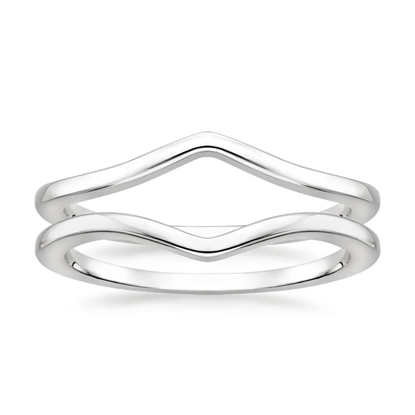 Minimalist V Shape Ring Set, Chevron Stackable Ring, Curved Wishbone Ring