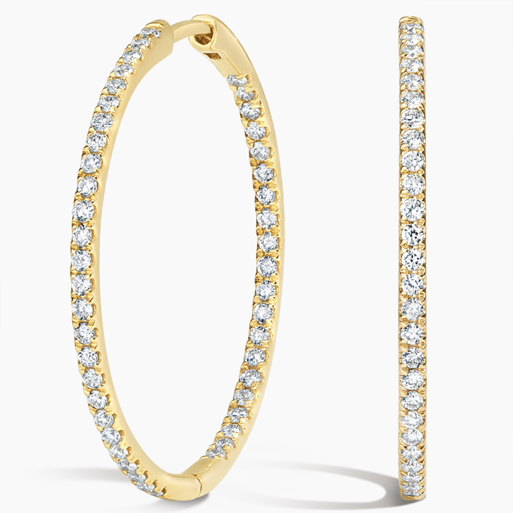 Diamond Inside-Out Hoop Earrings