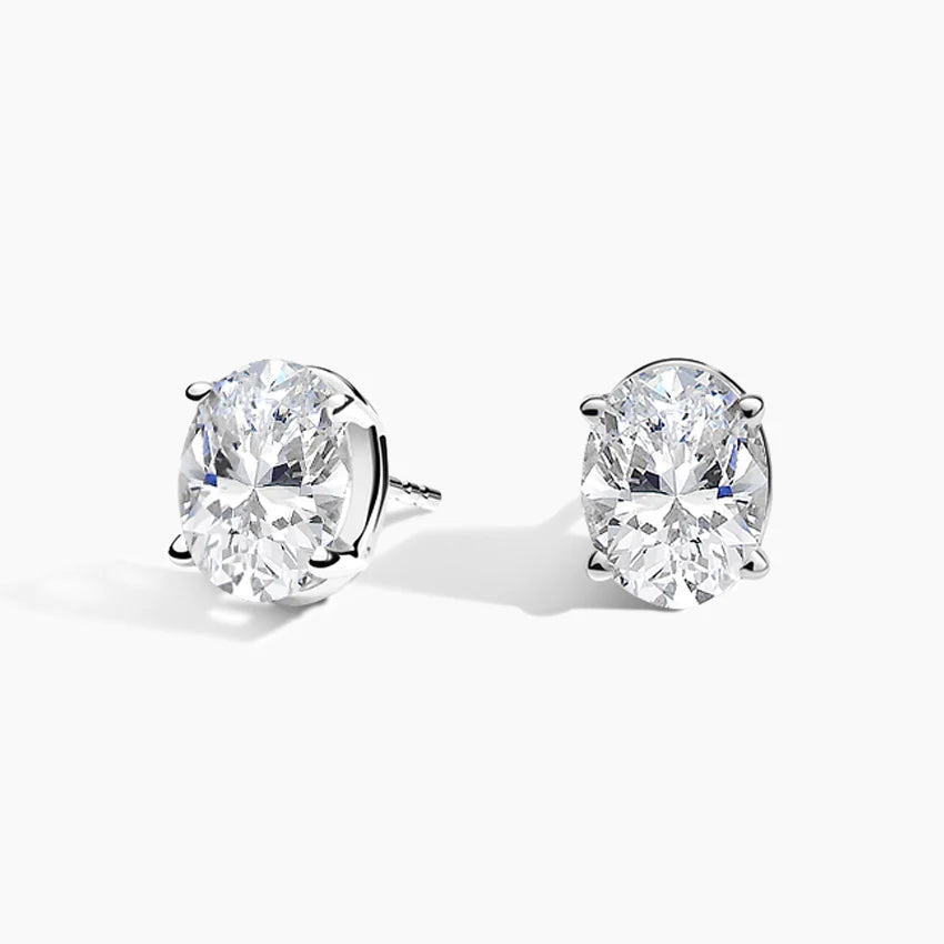 Oval Cut Diamond Stud Earrings