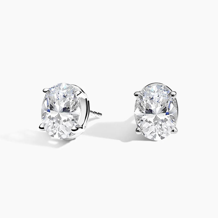 Oval Cut Diamond Stud Earrings
