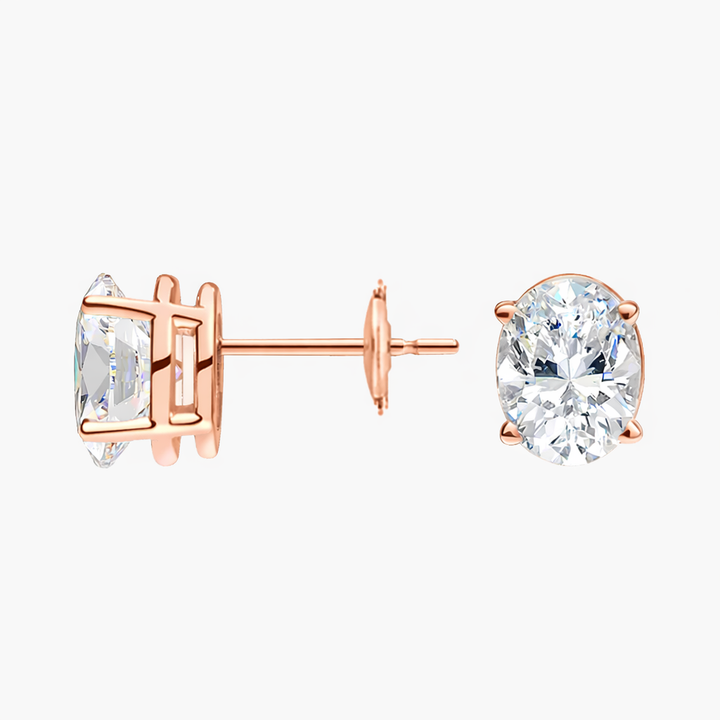 Oval Cut Diamond Stud Earrings