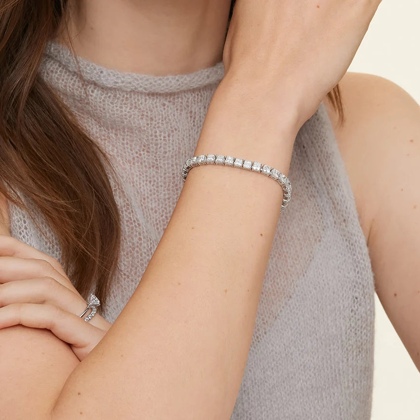 Princess Cut Diamond Tennis Bracelet