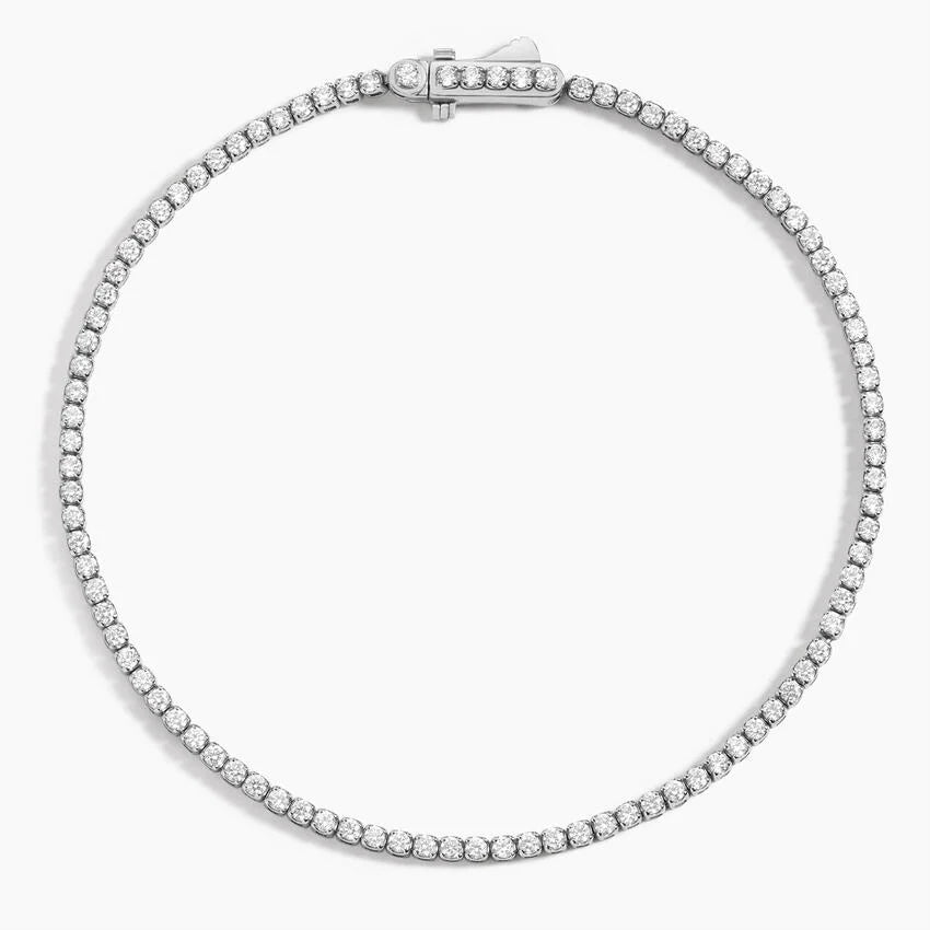 Round Cut Diamond Moissanite Tennis Bracelet For Women Elegant Jewelry