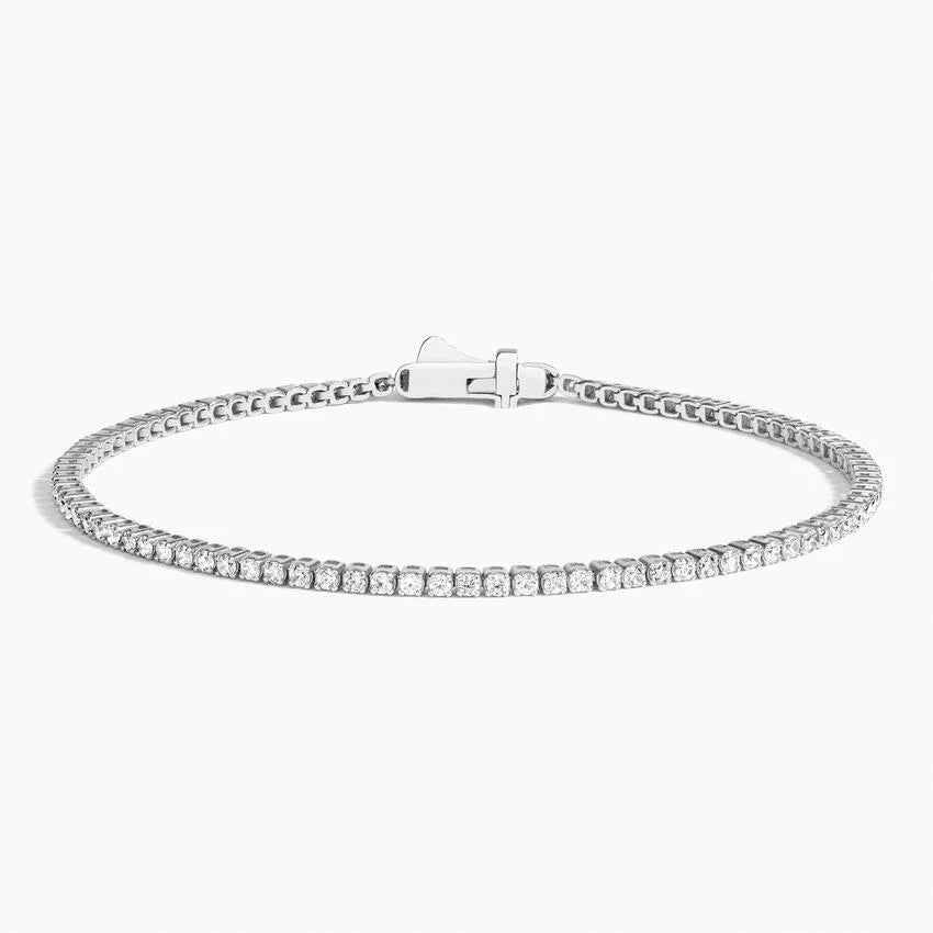 Round Cut Diamond Moissanite Tennis Bracelet For Women Elegant Jewelry