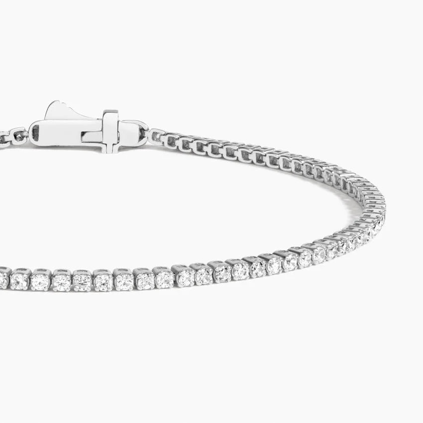 Round Cut Diamond Moissanite Tennis Bracelet For Women Elegant Jewelry