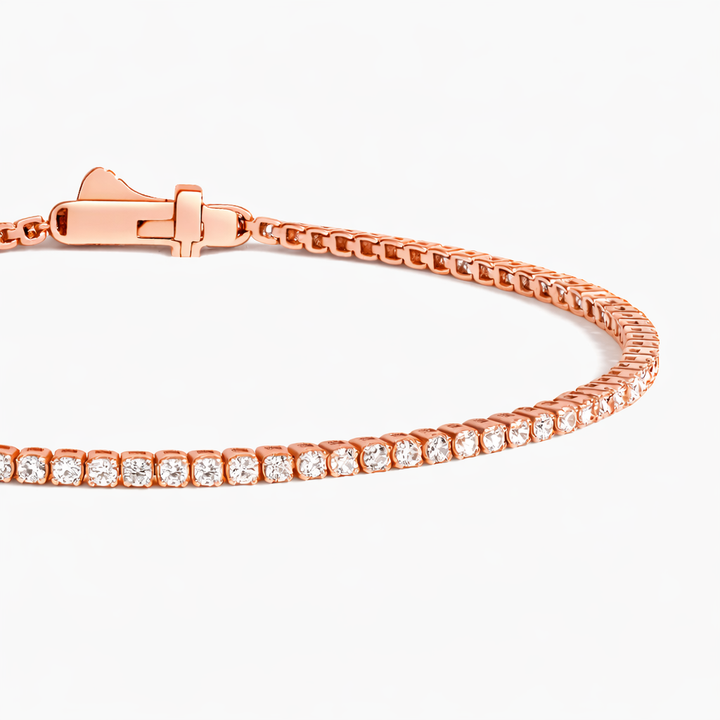 Round Cut Diamond Moissanite Tennis Bracelet For Women Elegant Jewelry