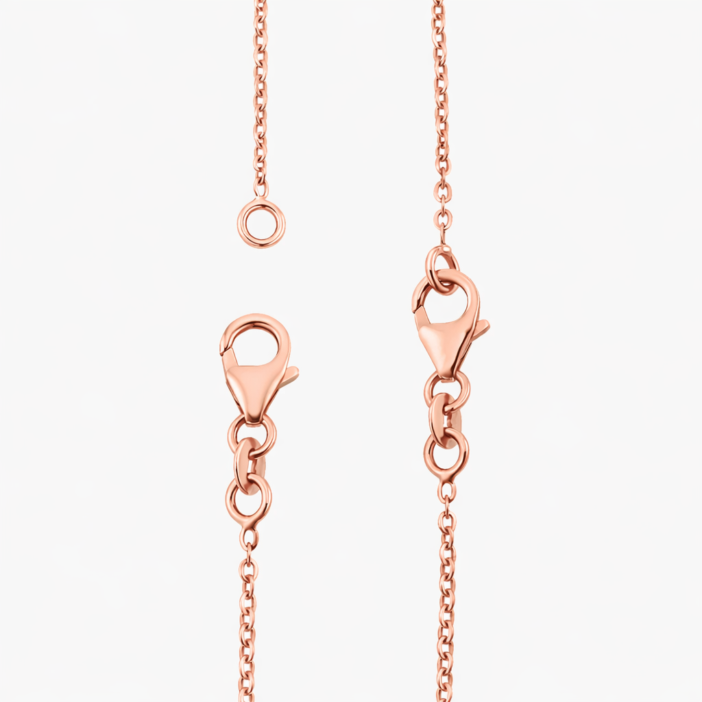 Round Diamond Drop Necklace in Gold for Women