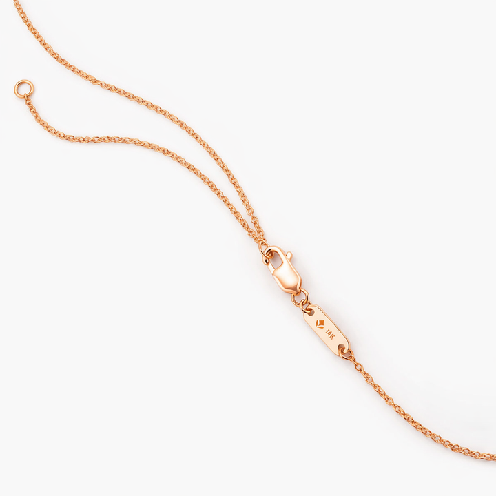 Round cut Bezel Solitaire Diamond Pendant Necklace