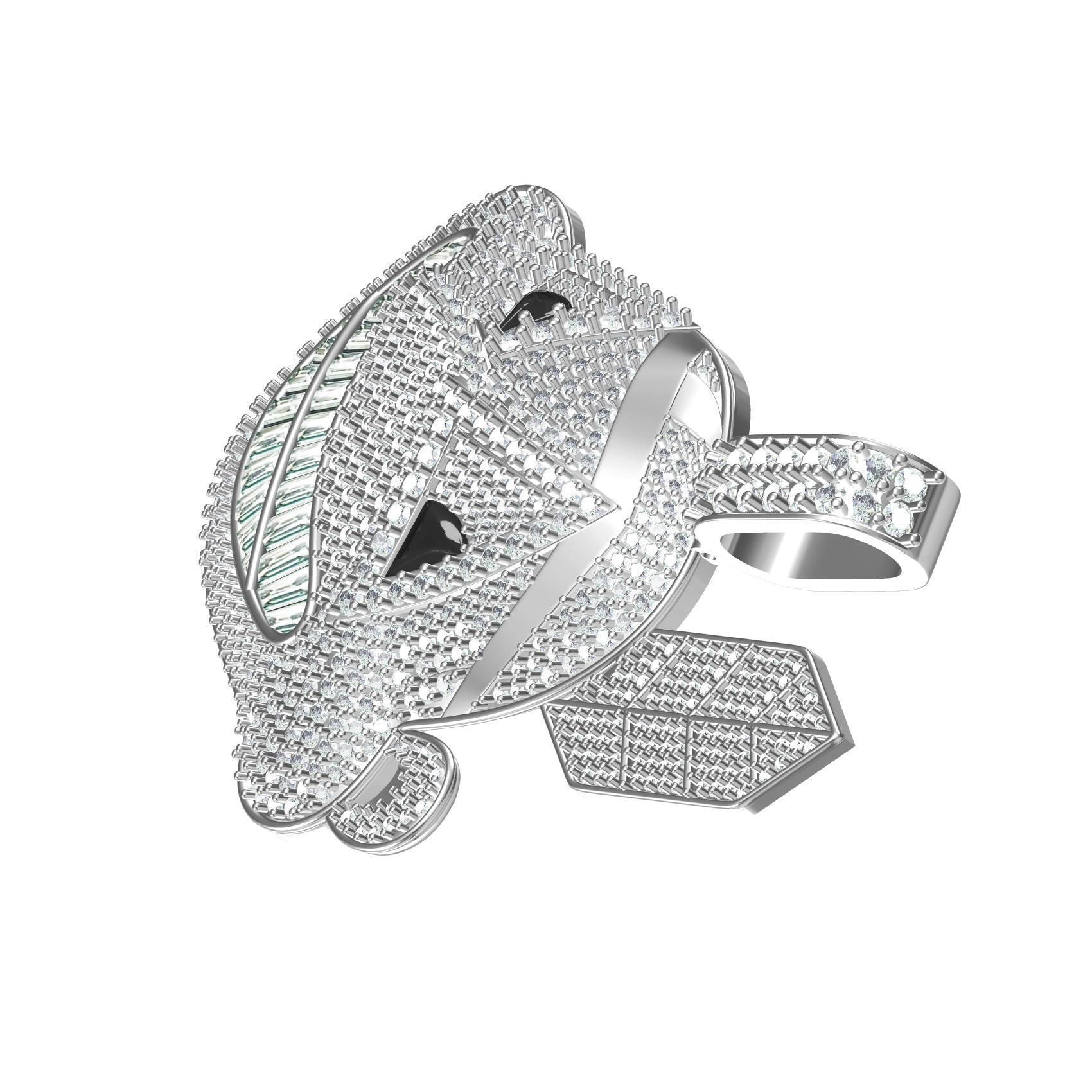 Iced Baby Shark Diamond Hip Hop Statement Pendant