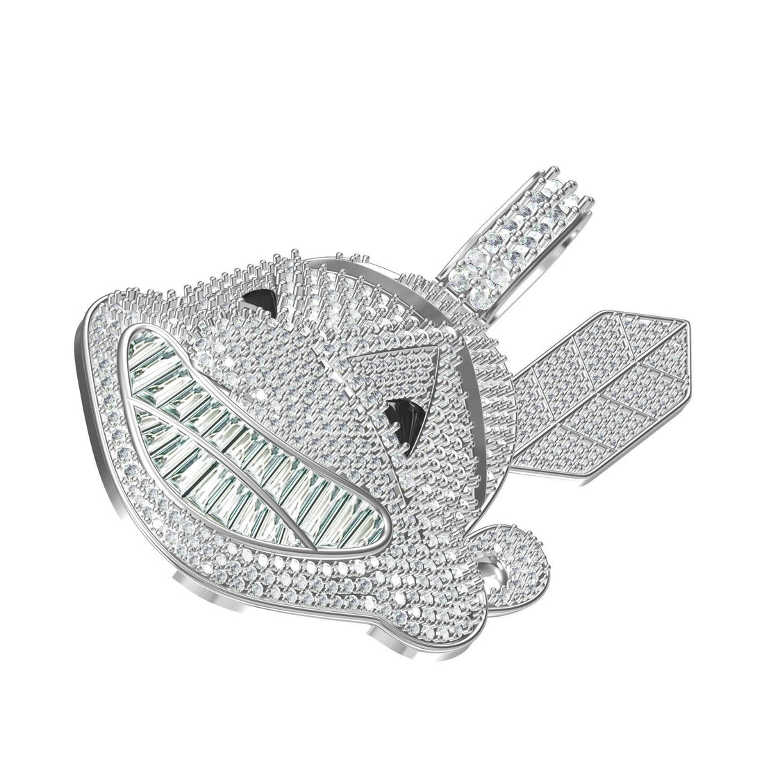 Iced Baby Shark Diamond Hip Hop Statement Pendant