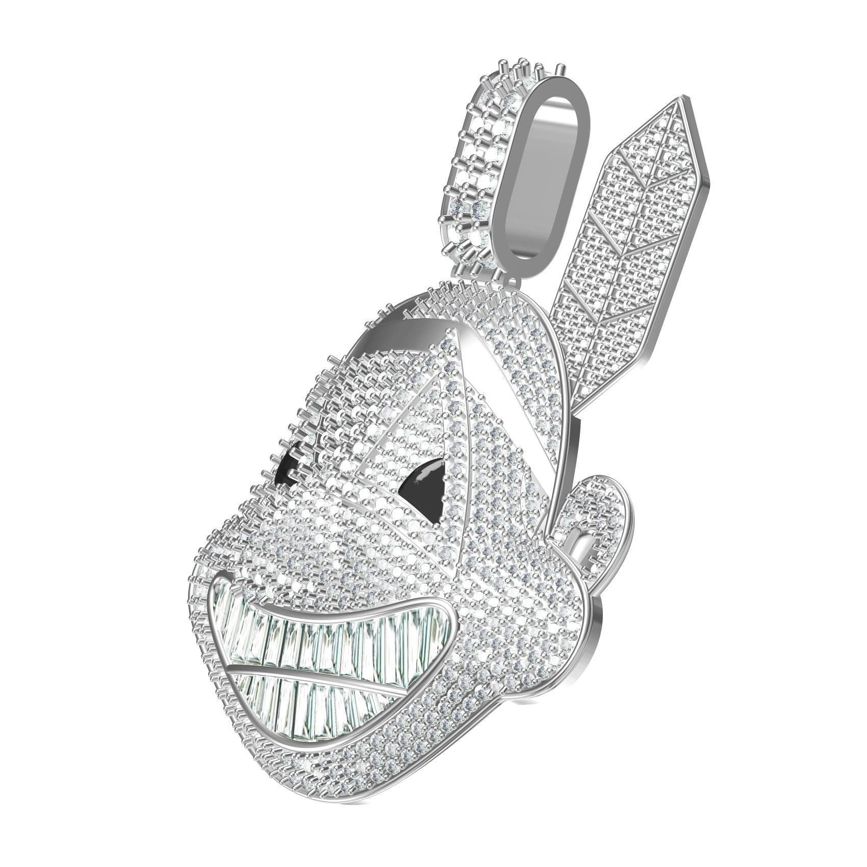 Iced Baby Shark Diamond Hip Hop Statement Pendant