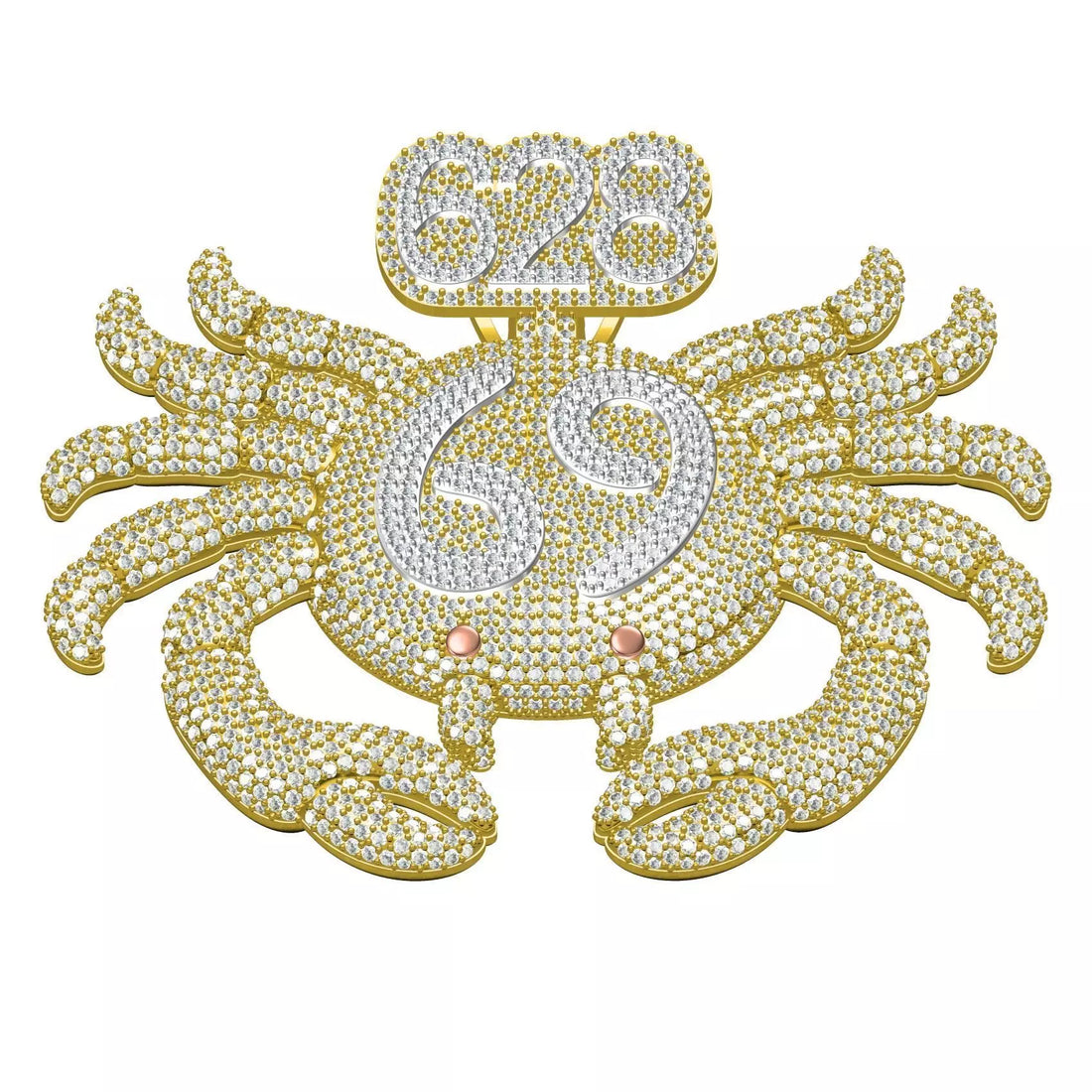 Cancer Zodiac Crab Icedout Hip Hop Pendant