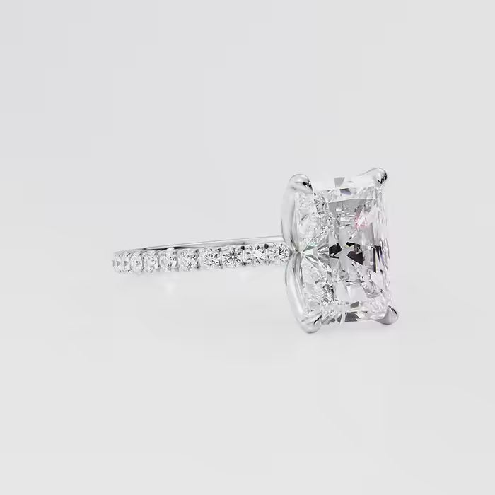 Radiant Cut Diamond Pave Band Ring