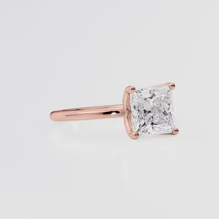 Princess Cut Solitaire Four Prong Engagement Ring