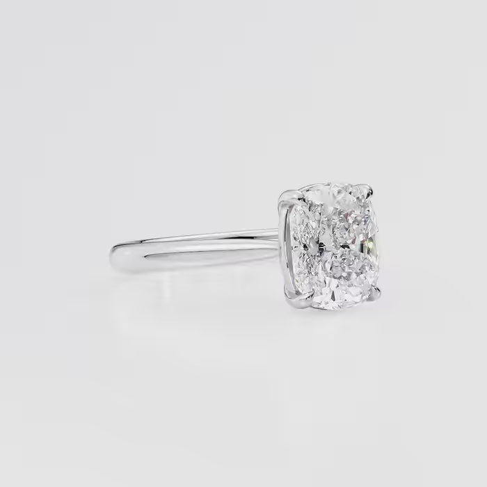 Cushion Cut Cathedral Diamond Engagement Ring Classic Bridal Jewelry