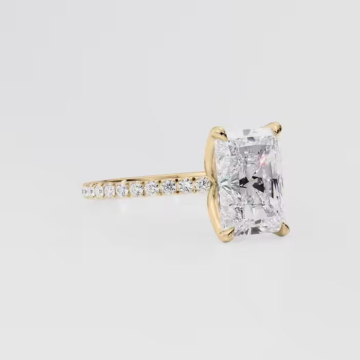 Radiant Cut Diamond Pave Band Ring