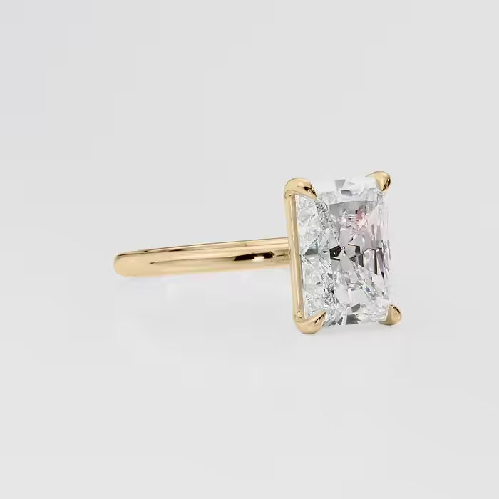 Radiant Cut Diamond Solitaire Engagement Ring For Women